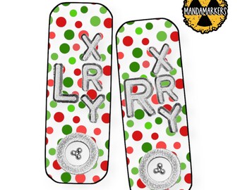 Christmas Polka Dot BB Xray Markers Customized with Lead Initials