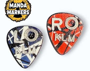 Guitar Pick BB Xray Markers Customized with 2-3 Initials