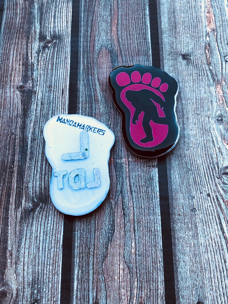 Bigfoot Sasquatch Xray Markers Customized with Initials image 5