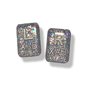 Ombre Silver Xray Markers Rectangle Customized with Initials