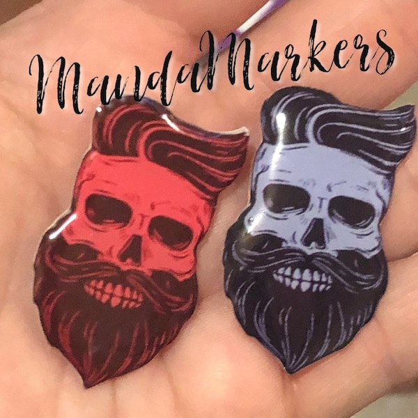 Bearded Skull Xray Markers Customized with Initials