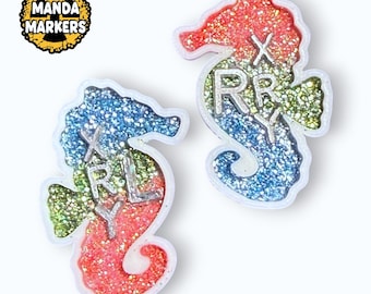 Seahorse Ombre X-Ray Markers with 2-3 Initials