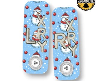 Snowman Christmas BB Xray Markers Customized with Lead Initials