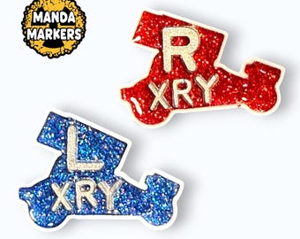 Sprint Car Glitter Xray Markers Customized with Initials