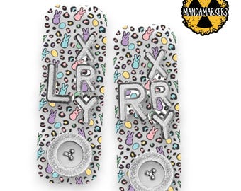 Leopard Bunny Valentine BB Xray Markers Customized with Lead Initials