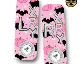 Pink Pumpkin Halloween BB Xray Markers Customized with Lead Initials