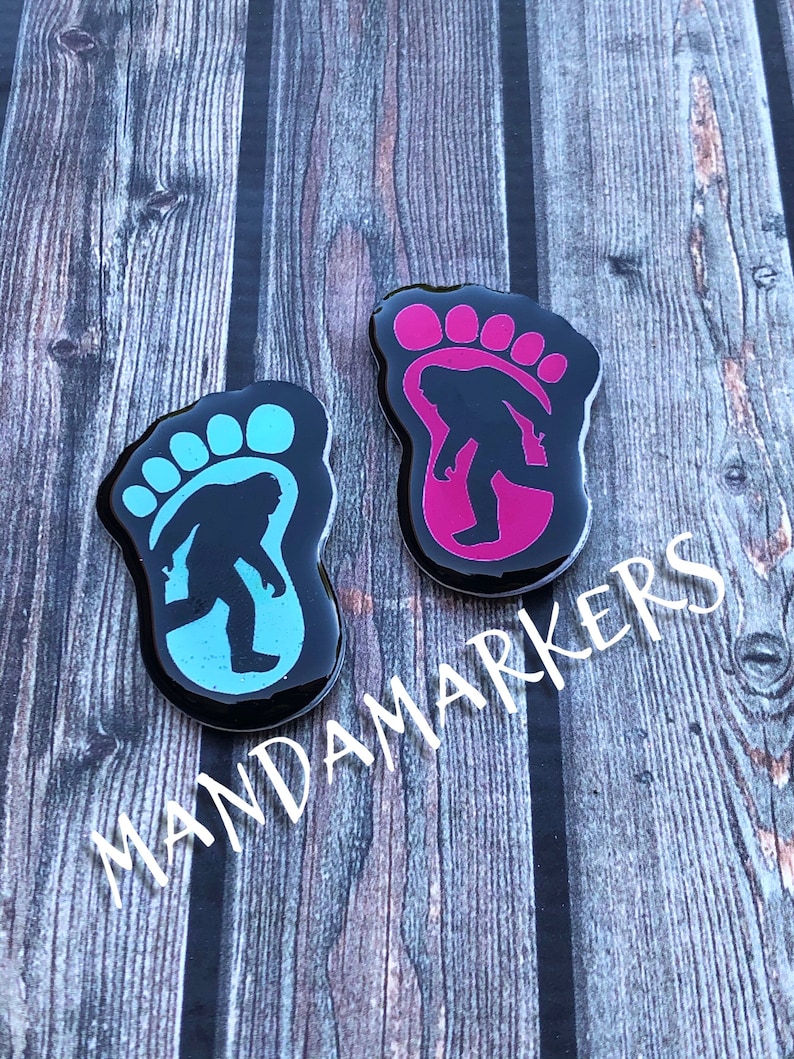 Bigfoot Sasquatch Xray Markers Customized with Initials markers only