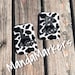 Cow Print Xray Markers Customized with Colored Initials 