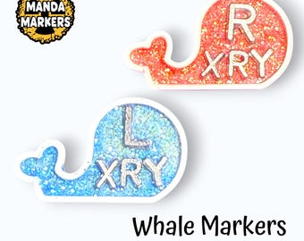 Whale Xray Markers Customized with Many Glitter Choices