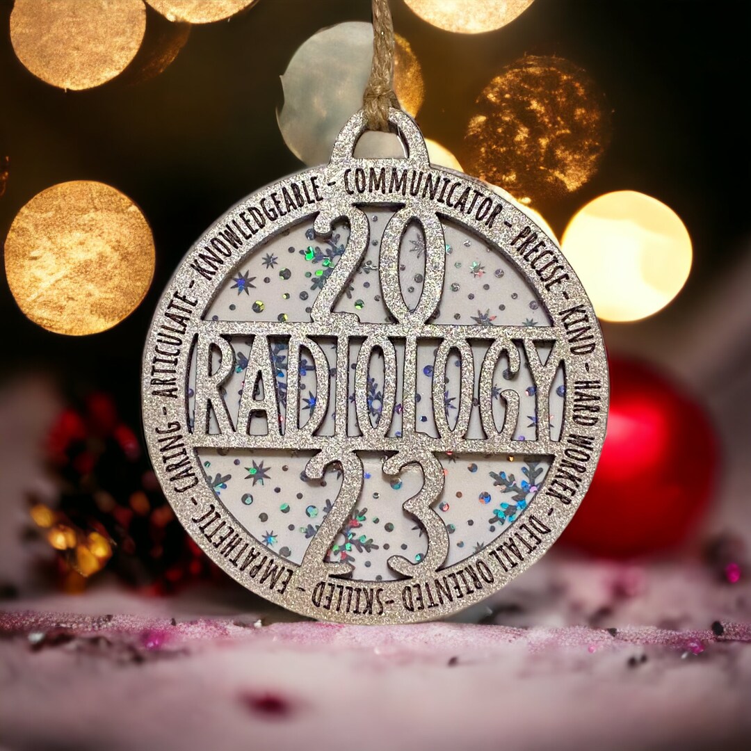Radiology Christmas Ornament Snowflake Silver Etsy
