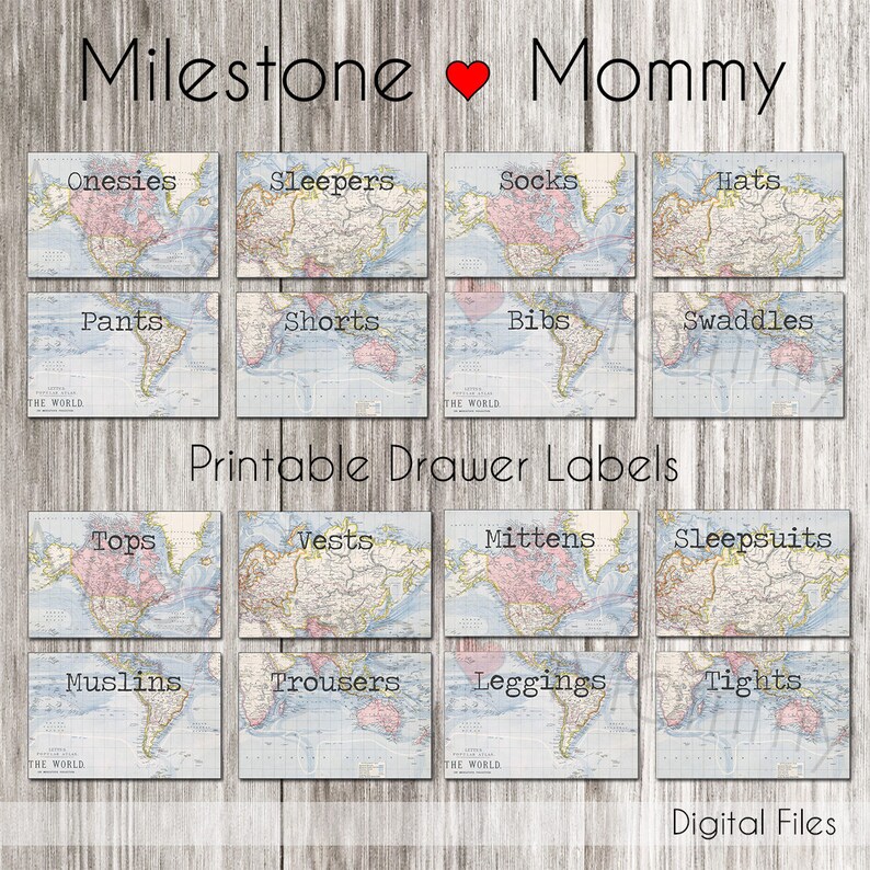 Drawer Labels Dresser Labels Clothing Organizer Closet Etsy