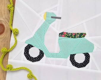 Vroom Vroom Paper Piecing Pattern, PDF