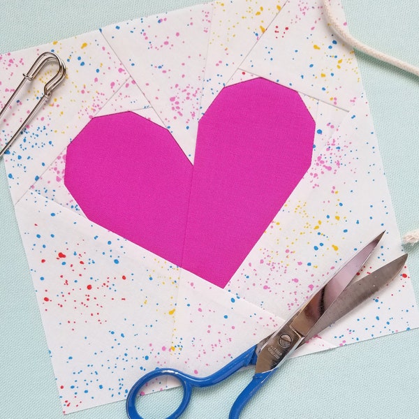 Heart Paper Piecing Pattern, PDF