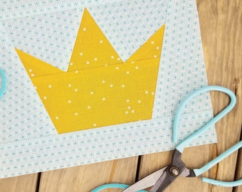 Crown Paper Piecing Pattern, PDF