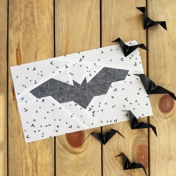 Bat Paper Piecing Pattern, PDF