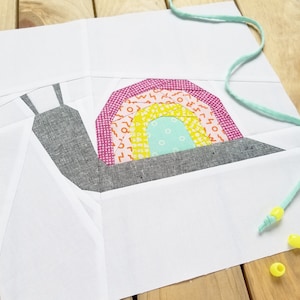 Happy Snail Paper Piecing-patroon, PDF