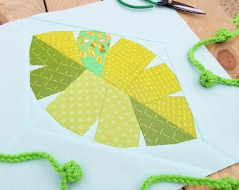 Palm Leaf Paper Piecing Pattern, PDF