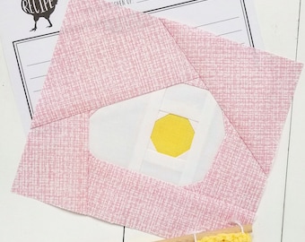 Fried Egg Paper Piecing Pattern, PDF