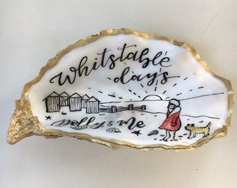 Large bespoke , Customised Oyster Shells. Completely personalised with your design and wording . Unique gift.