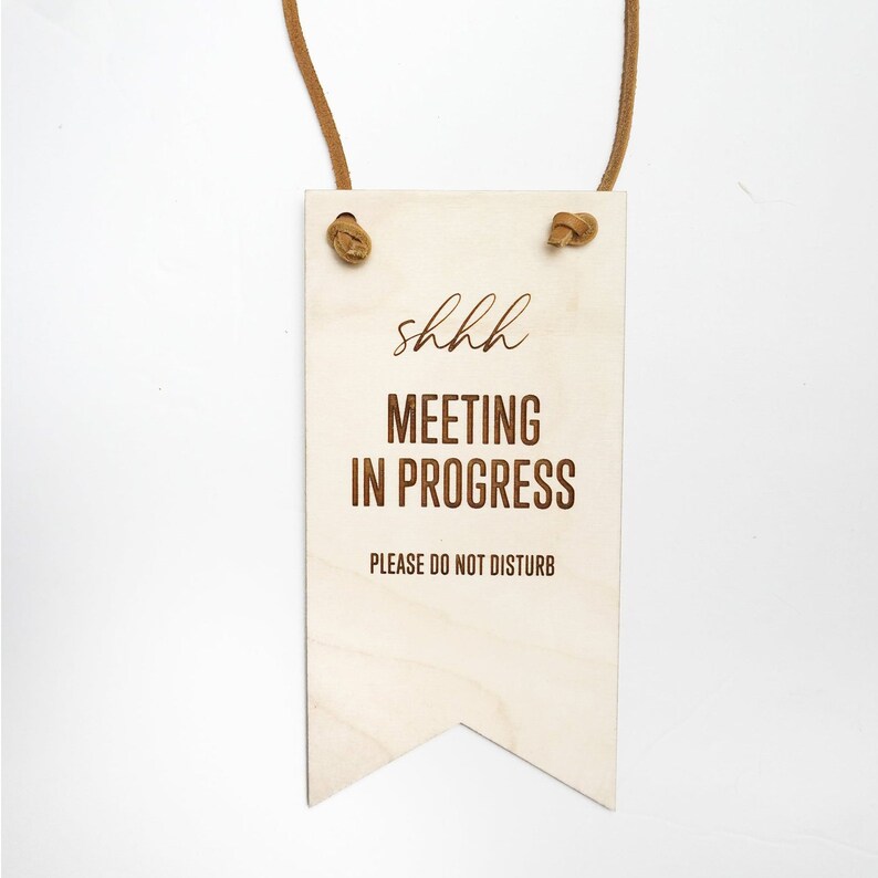 Meeting in Progress Do Not Disturb Door Hanger Sign - Etsy