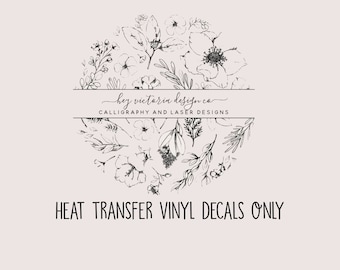 Heat Transfer Vinyl Decals/Names/Personalized Gifts/Wedding Party Gifts/DIY/Vinyl/Custom Decal/Personalized Decal