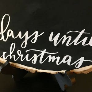 Christmas Countdown /Days Until Christmas Wood Sign/ Holiday | Etsy