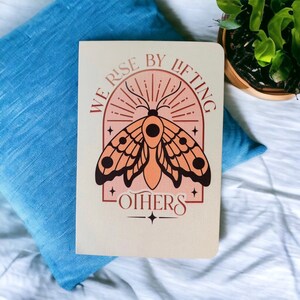 We Rise by Lifting Others Fabric Blank Journal Notebook