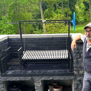 USA MADE. Argentine Parrilla Grill drop-in for outdoor countertops.