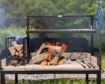USA MADE 60"Argentine Wood fired Parrilla - Asado Grill.