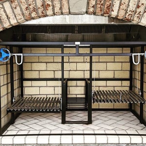 USA MADE. Fireplace and Restaurant inserts wood-fired Parrilla Grill