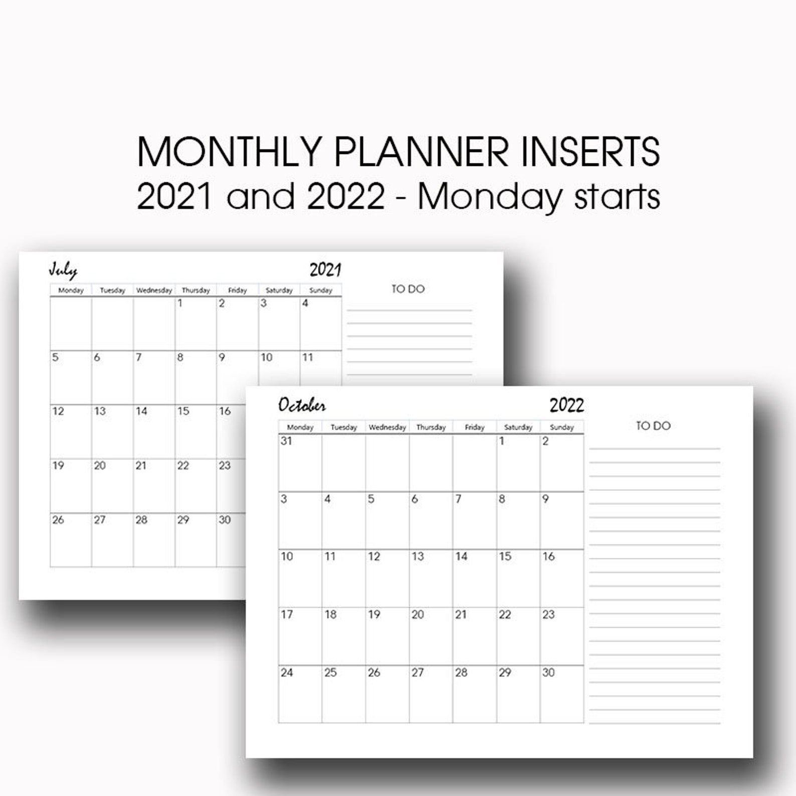 2022 A3 Desk Calendar Printable 2022 Planner Insert A4 A5 Etsy