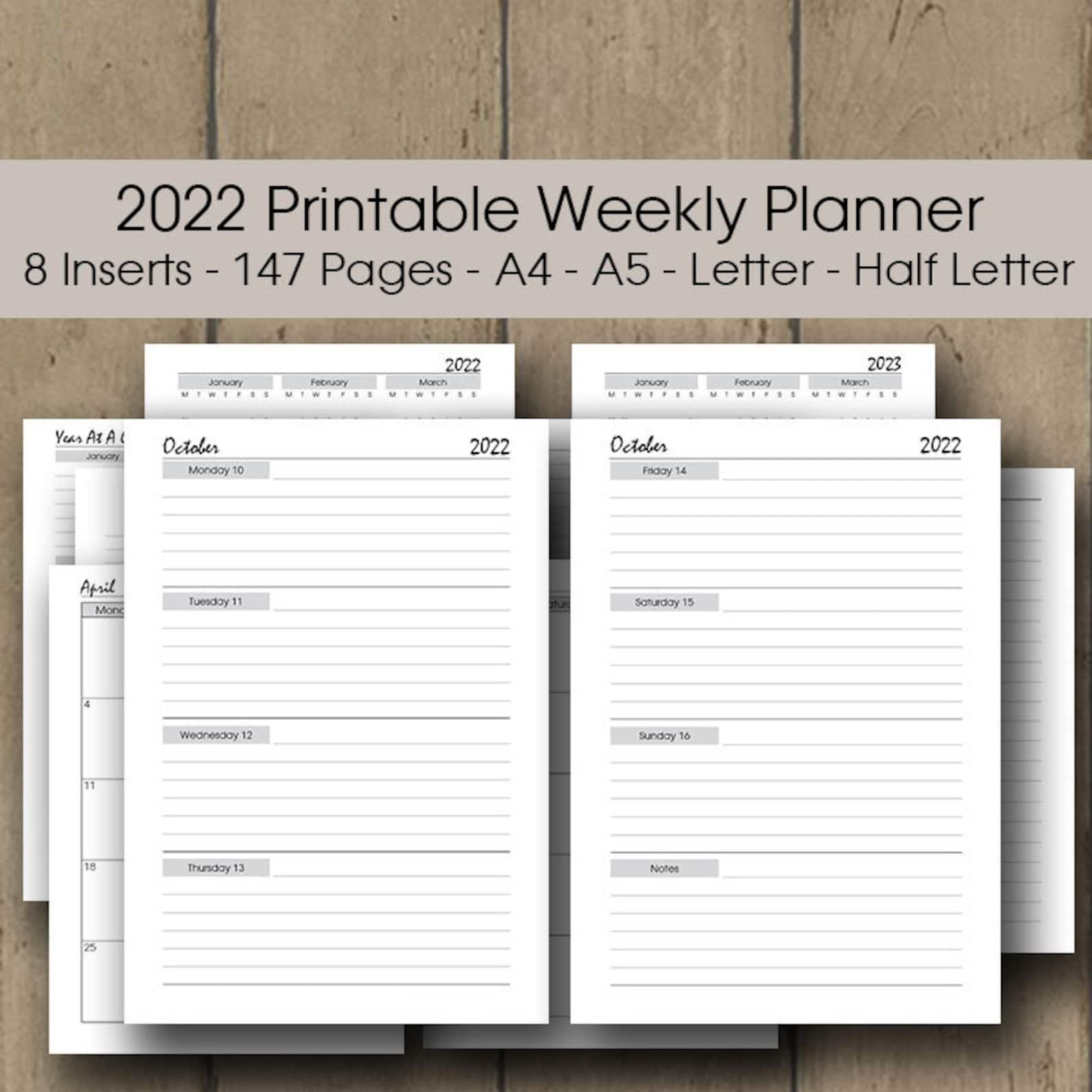 2022 Weekly Planner Printable - Template 5