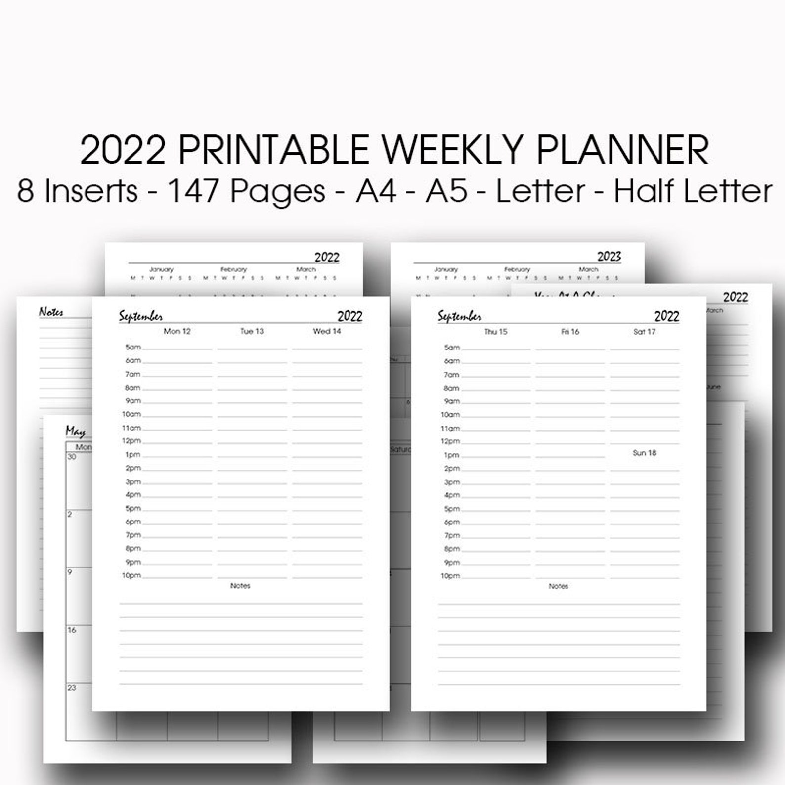 Productivity Planner 2022 Printable 2022 Printable Organiser Etsy