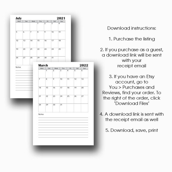 Schedule 5 Instructions 2022 2022 Desk Calendar Printable 2022 A3 Wall Calendar Bundle | Etsy Uk