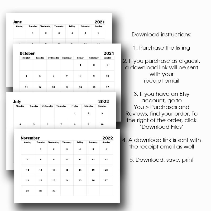 wall calendar 2022 printable a3 planner insert 2022 2022