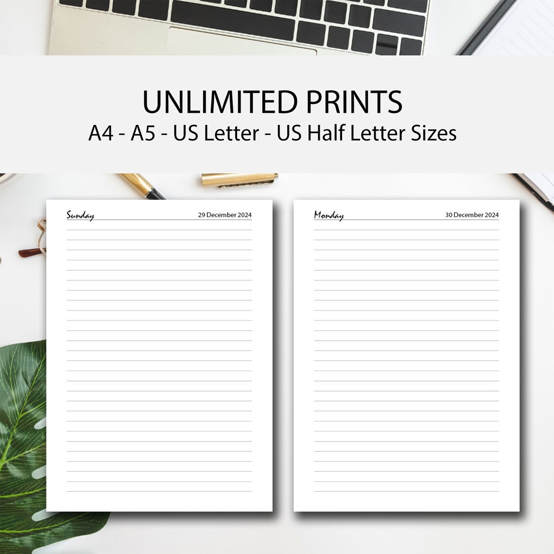 2025 Daily Journal Printable 2025 Printable Daily Diary Etsy UK