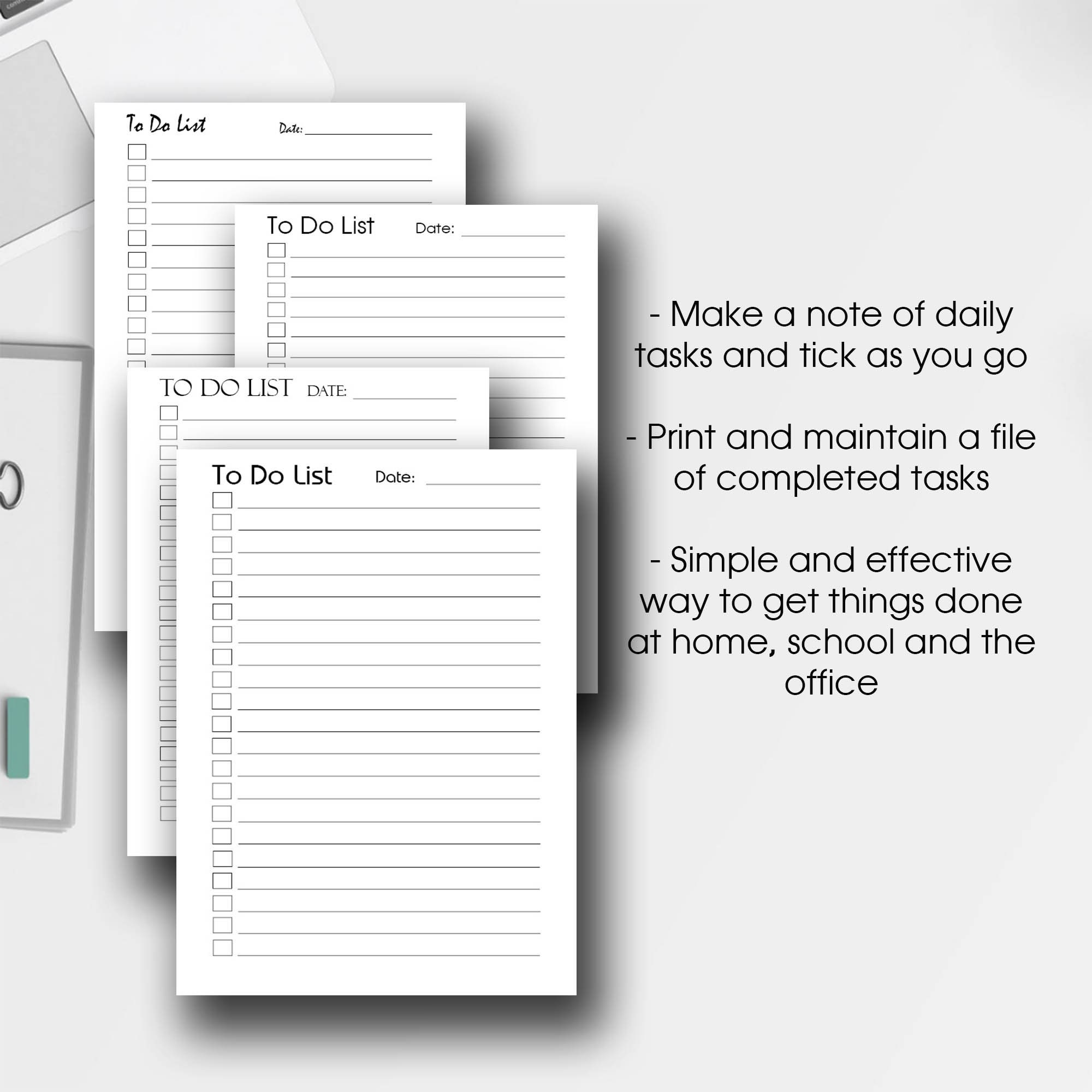 Printable To Do List Daily To Do List Filofax A5 Inserts Etsy Canada