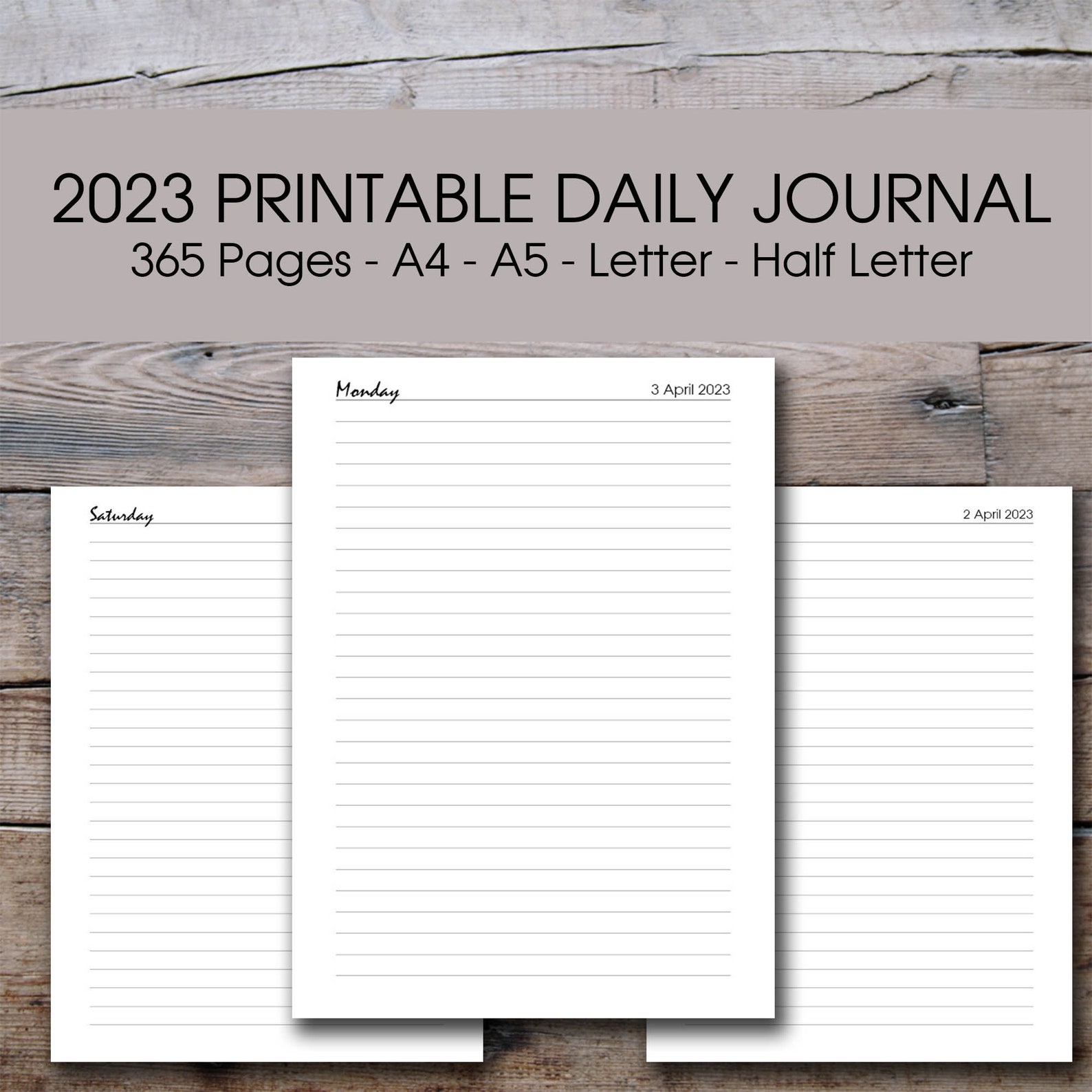 2023 Daily Journal Printable 2023 Printable Daily Diary Etsy Australia 2023-daily-journal-printable-2023-printable-daily-diary-etsy-australia