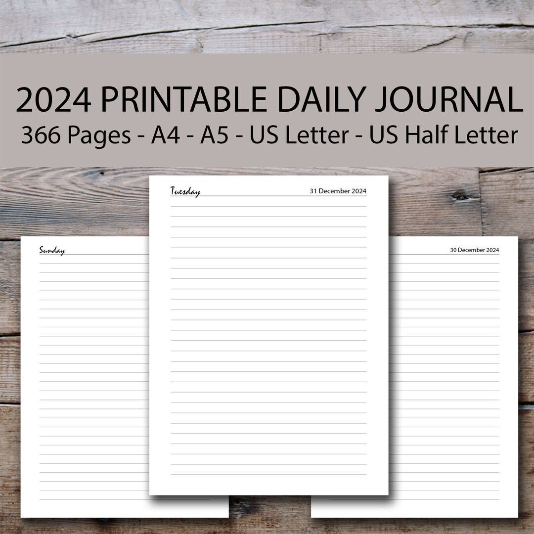 2025 Daily Journal Printable 2025 Printable Daily Diary Etsy UK