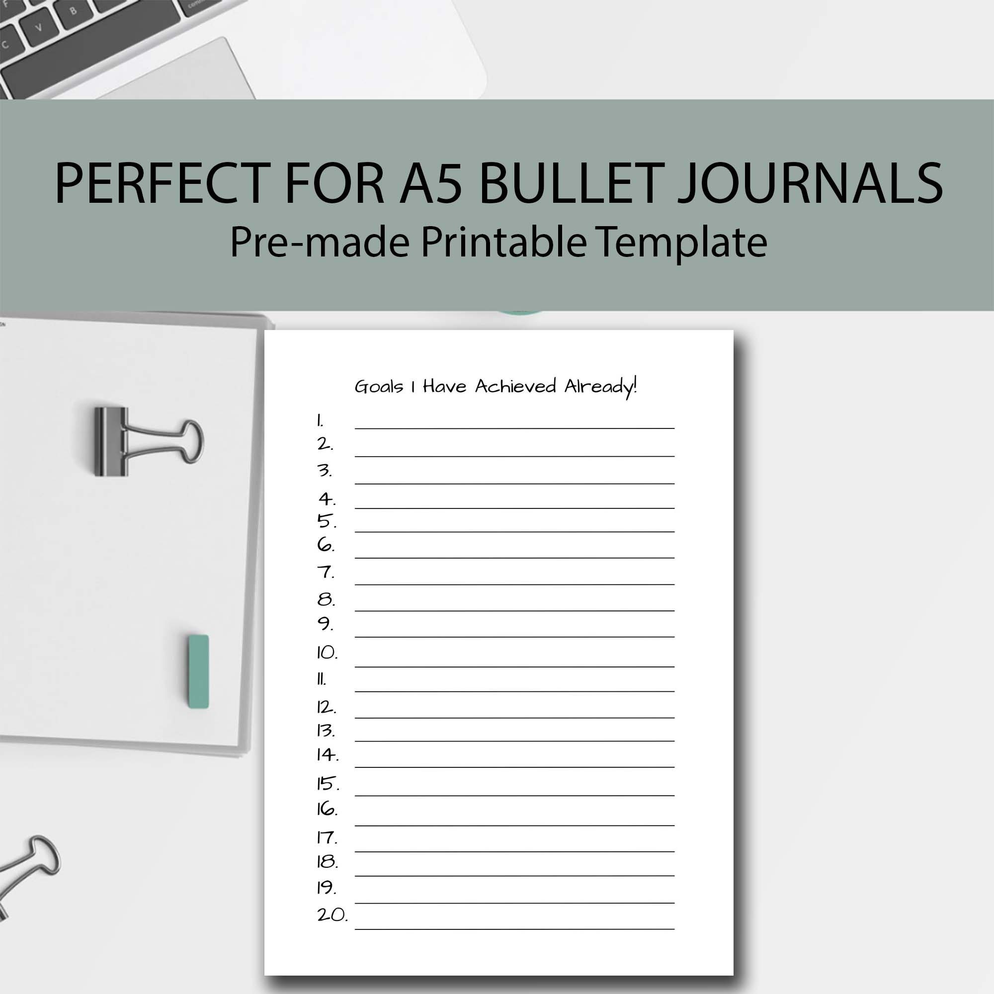 Goal Tracker Printable, A5 Journal Page, Printable Tracker, Goal ...