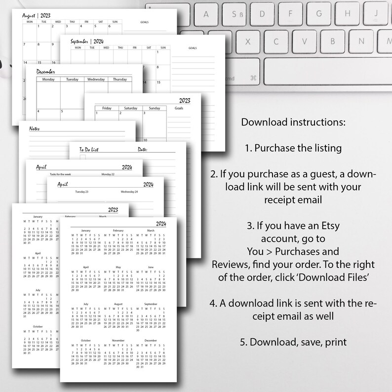 20232024 Box Planner Printable BUNDLE A4/a5/half Etsy Australia