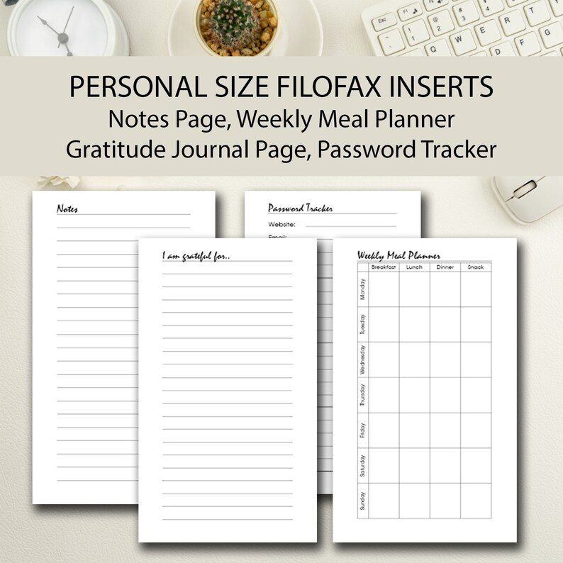 2024 Daily, Weekly, Monthly, Yearly Personal Size Planner Printable Set ...