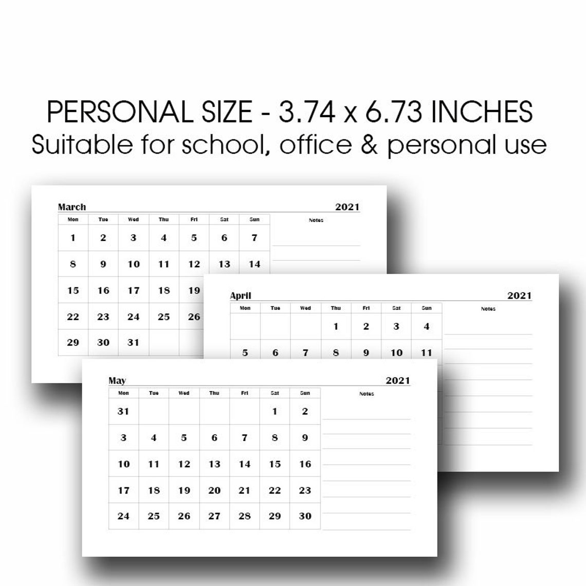printable calendar 2022 personal size 2022 personal size