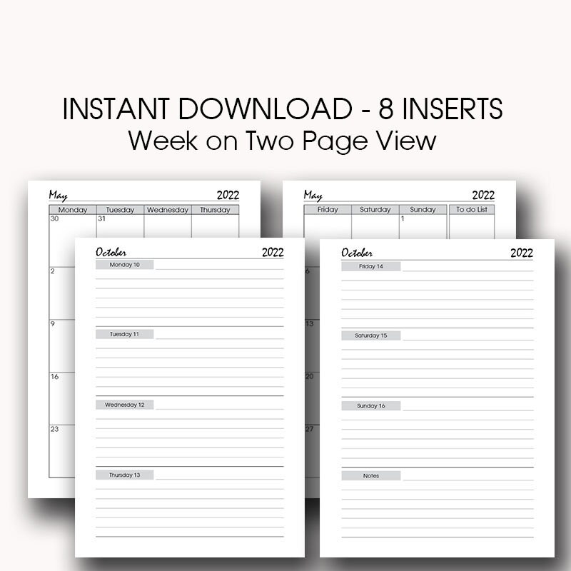 2022 Weekly Planner Printable