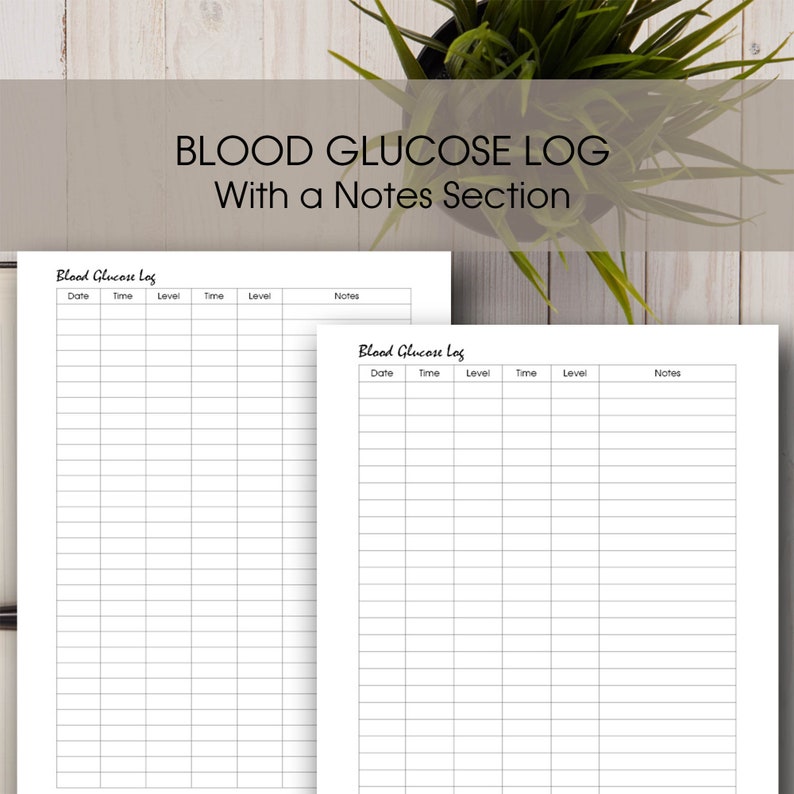 Blood Glucose Tracker Printable Monthly Diabetes Journal - Etsy