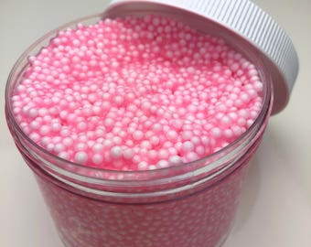 Blue Cotton Candy Floam Slime Clear Based Slime W/ Foam Beads