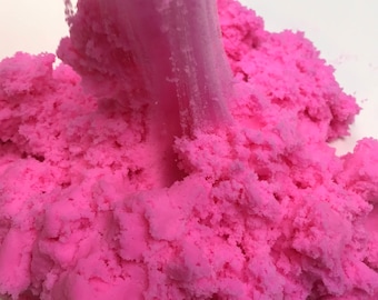 Slime nuage rose parfumé barbe à papa : moelleux et extensible