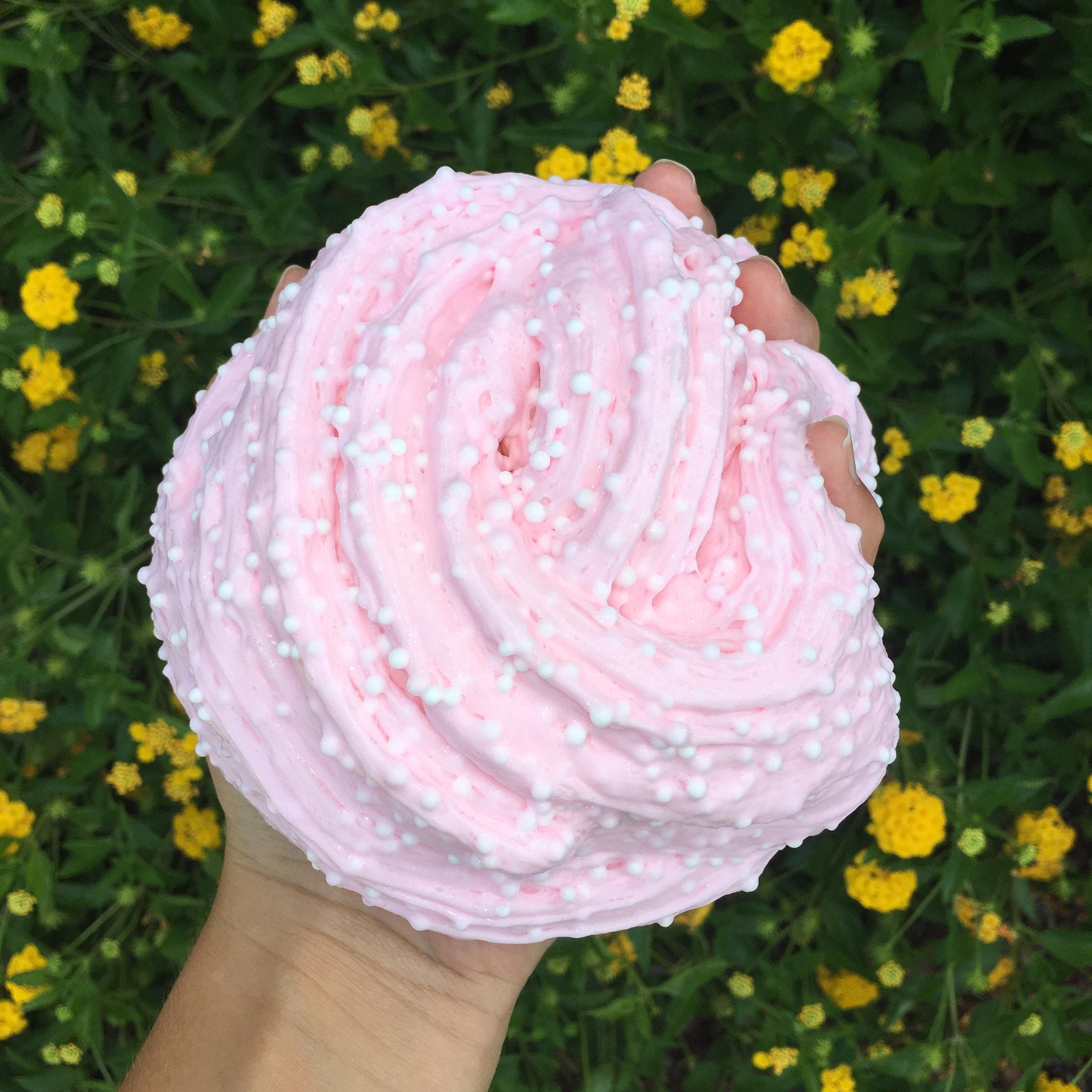 Pink Crunchy Floam Slime Scented Slime Crunchy Slime Etsy