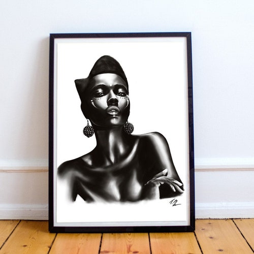 Sun Goddess African American Wall Art Prints Black Girl - Etsy