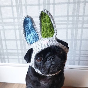 Dog Easter Bunny Hat; crochet bunny hat; pet crochet Easter hat; pet Easter fashion hat; bunny hat; rabbit hat;Easter rabbit hat;pet crochet